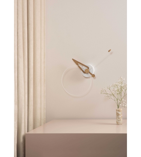 Horloge Murale Pico PICBR En Chêne Et Blanc - Nomon