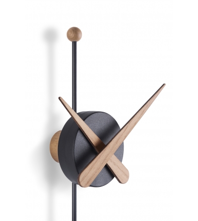 Reloj De Pared Punta Negro Y Roble - Nomon 2