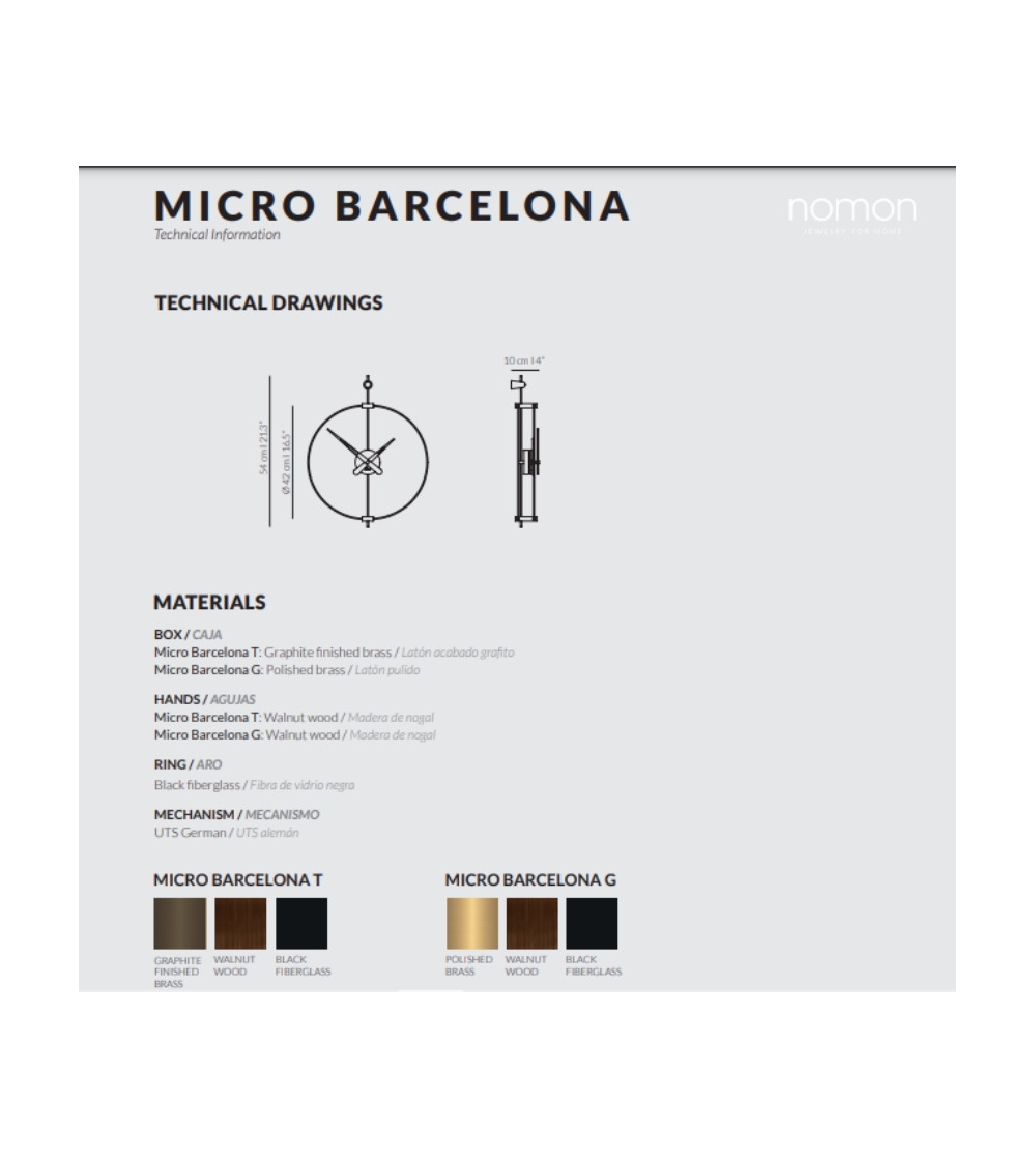 Nomon - Micro Barcelona G Wall Clock
