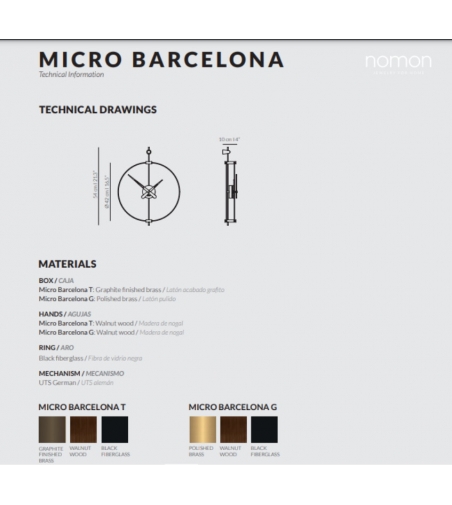 Nomon - Micro Barcelona T Wall Clock