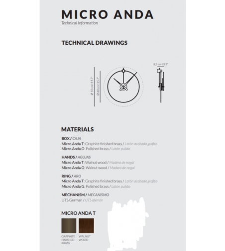 Nomon - Micro Anda T Wanduhr