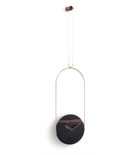 Reloj De Pared Colgante Mármol Sahara Noir - Nomon