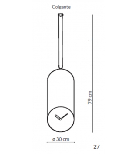 Reloj De Pared Colgante Mármol Sahara Noir - Nomon