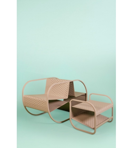 Poltrona a slitta in metallo Flip - Giacopini Design