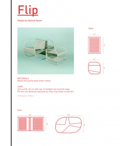 Silla trineo de metal Flip - Giacopini Design