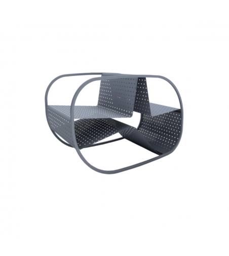 Poltrona a slitta in metallo Flip - Giacopini Design