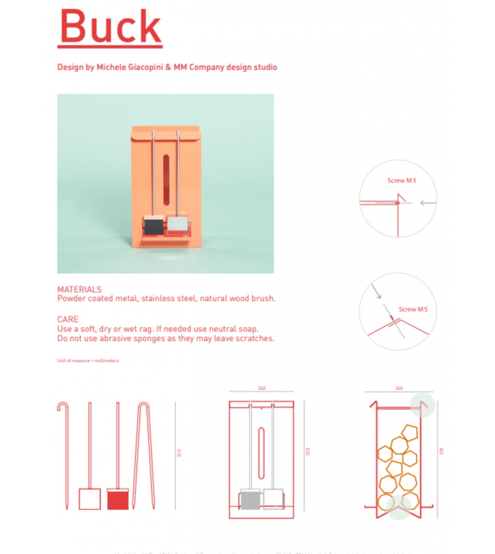 Holzkorb aus Metall Buck - Giacopini Design