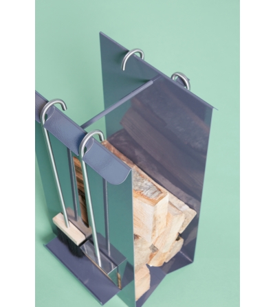 Porte-bûches en métal Buck - Giacopini Design 2