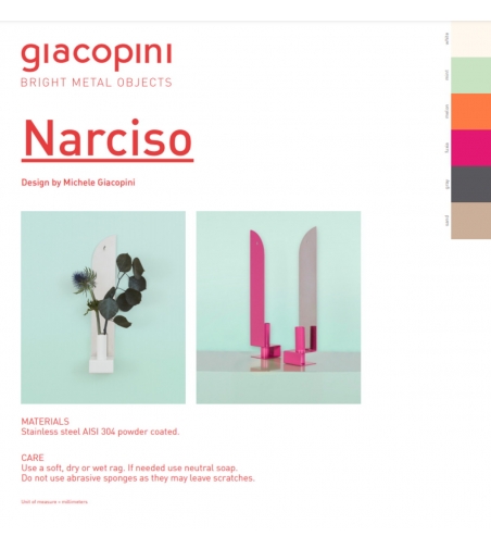 Giacopini Design - Narciso Set 2 Metal Vases