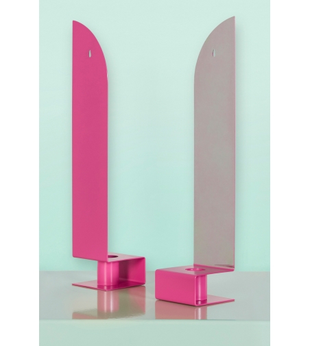 Pair of metal candle holders Narciso - Giacopini Design