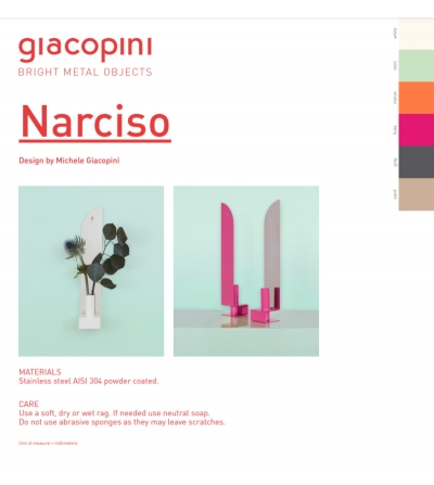 Paire de bougeoirs en métal Narciso - Giacopini Design 2