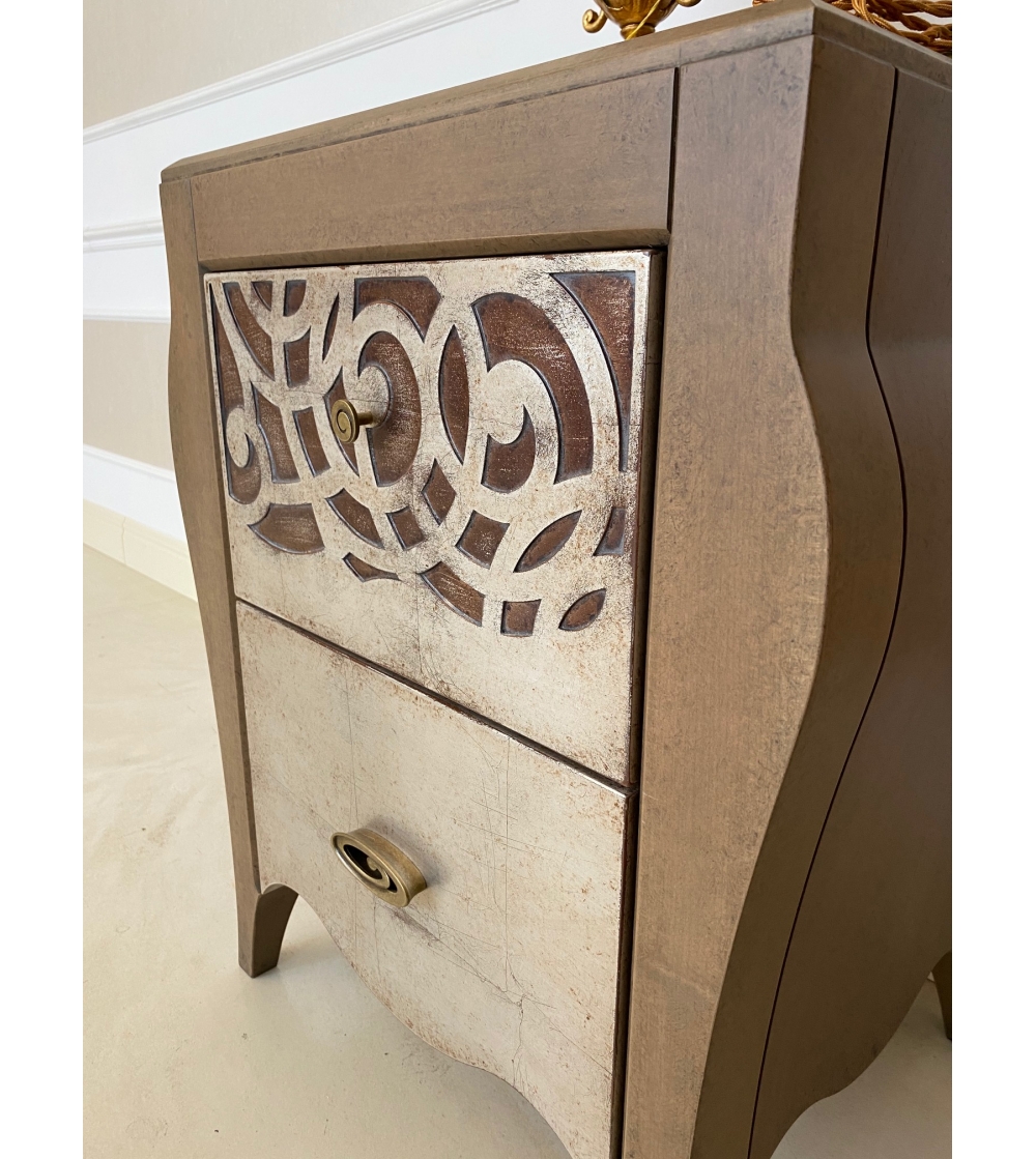 Carved Bedside Table - Arkeos