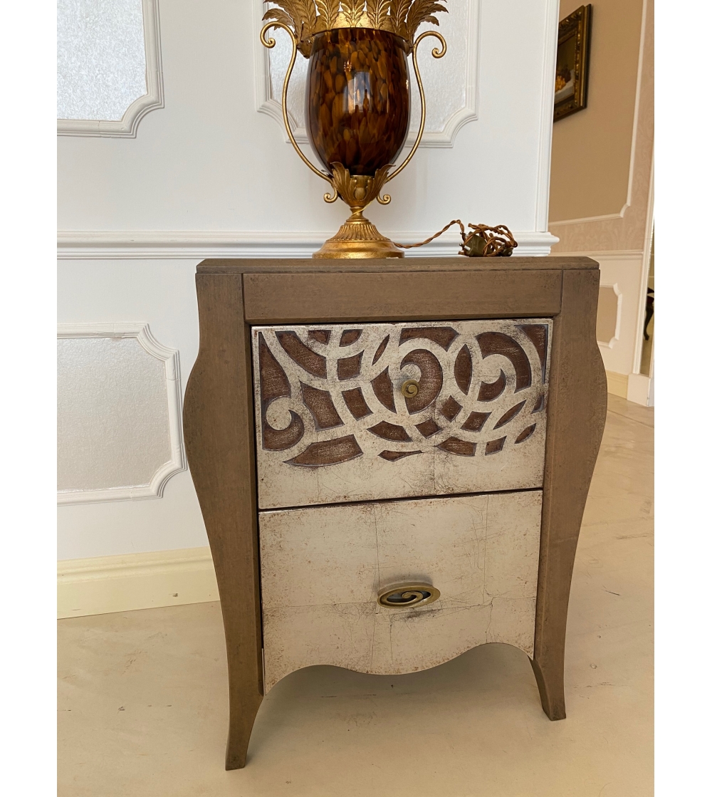 Carved Bedside Table - Arkeos