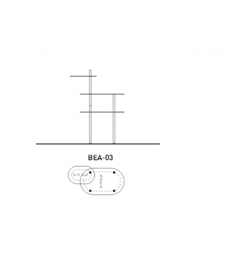 Système modulaire de tables métalliques Bea 03 - Giacopini Design