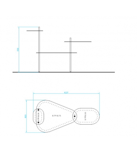 Système modulaire de tables métalliques Bea 05 - Giacopini Design