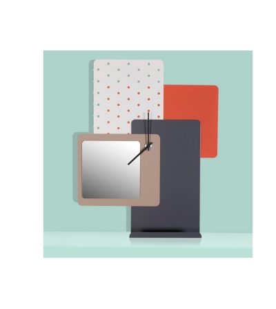 Metalluhr mit Wandspiegel Clock MRR - Giacopini Design