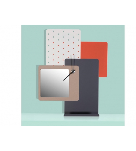 Clock metal with wall mirror Clock - Giacopini Design