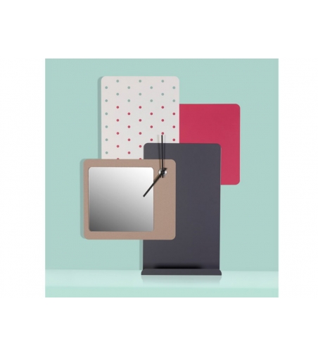 Horloge en métal avec miroir mural Clock - Giacopini Design