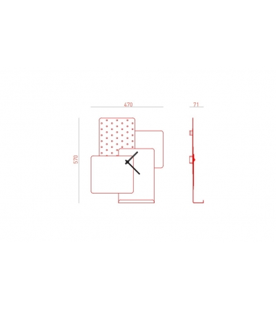 Reloj de metal con espejo de pared Clock - Giacopini Design 2