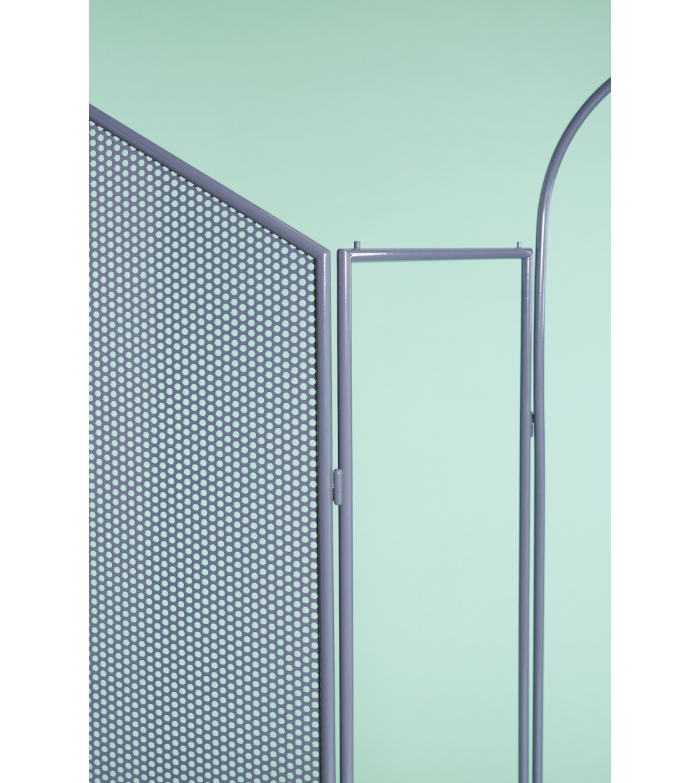 Metal screen with light module and DJV 01 hanger - Giacopini Design