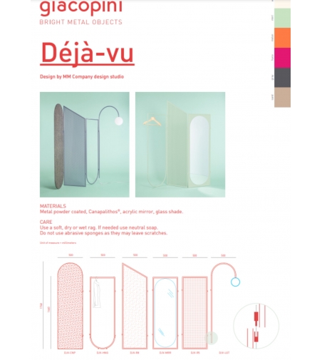 Metallschirm mit Lichtmodul in Canapalithos DJV 02 - Giacopini Design