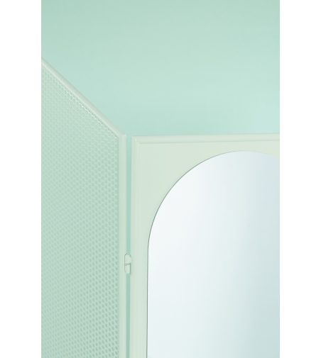 Paravento in metallo con modulo specchio e attaccapanni DJV 03 - Giacopini Design