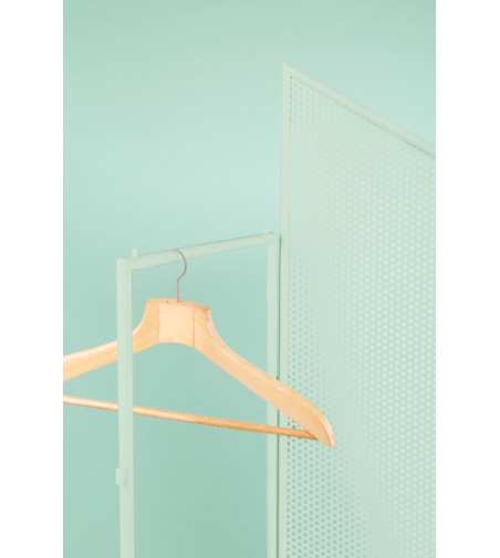 Paravento in metallo con modulo specchio e attaccapanni DJV 03 - Giacopini Design
