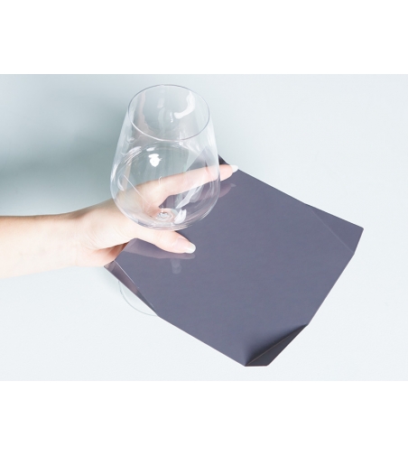 Set mit 6 Cocktailplatten aus Metall Pliè - Giacopini Design