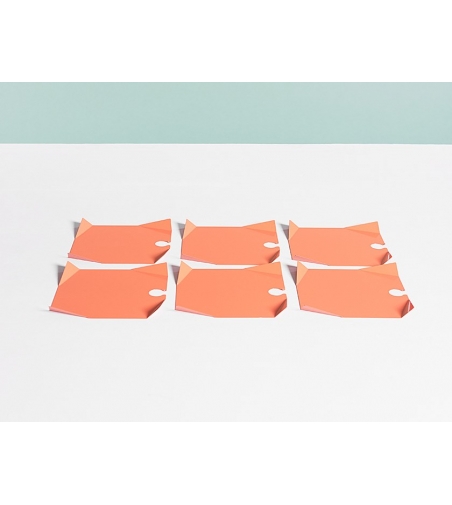 Set mit 6 Cocktailplatten aus Metall Pliè - Giacopini Design