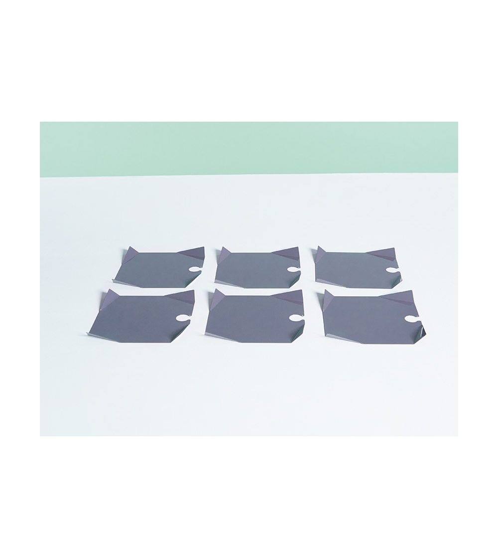 Set mit 6 Cocktailplatten aus Metall...