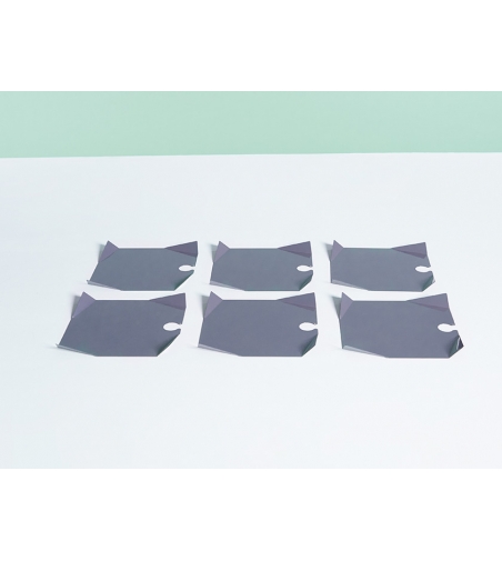 Set mit 6 Cocktailplatten aus Metall Pliè - Giacopini Design