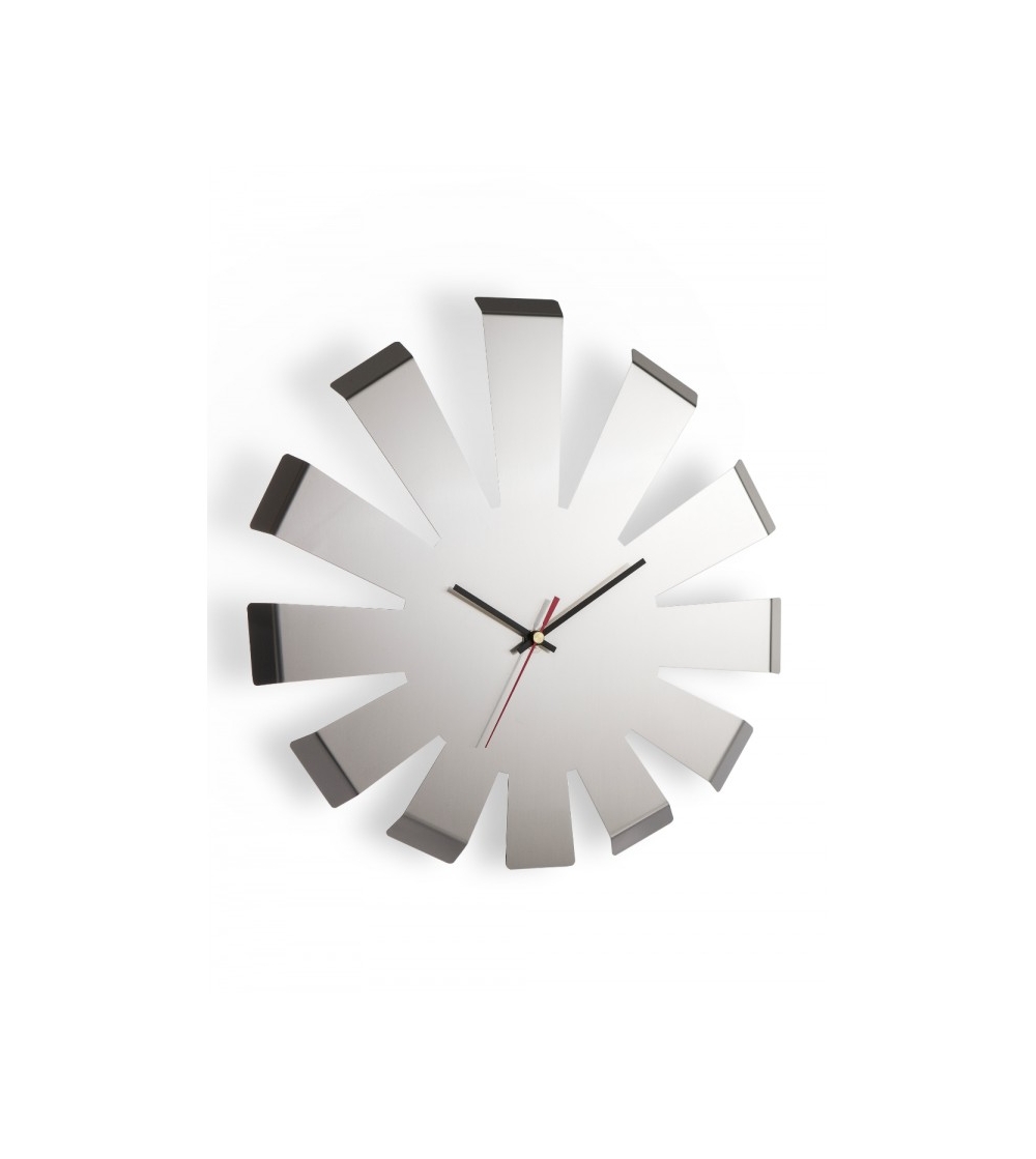 Reloj de pared de acero inoxidable 0.OP007 de Elleffe Design