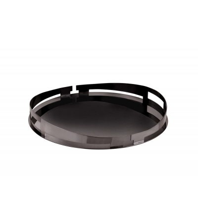 Bandeja Redonda Negra 0.LE001.NL - Elleffe Design