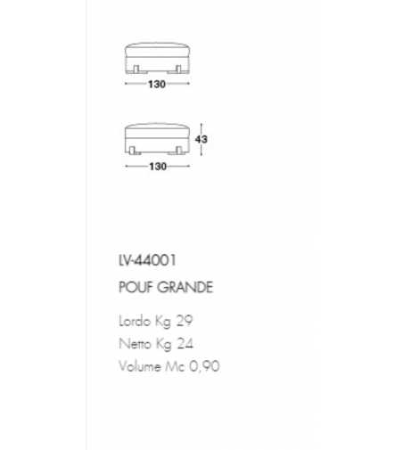 Marie Large Pouf - Luigi Volpi