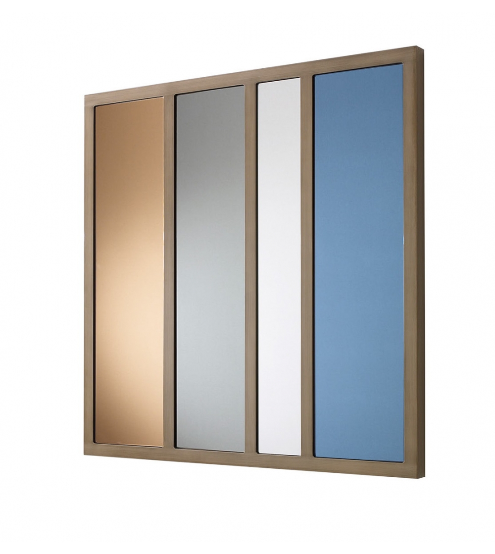 Specchio Quadrato Con Cornice Charleston - Luigi Volpi