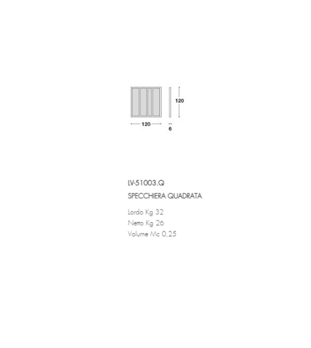Specchio Quadrato Con Cornice...