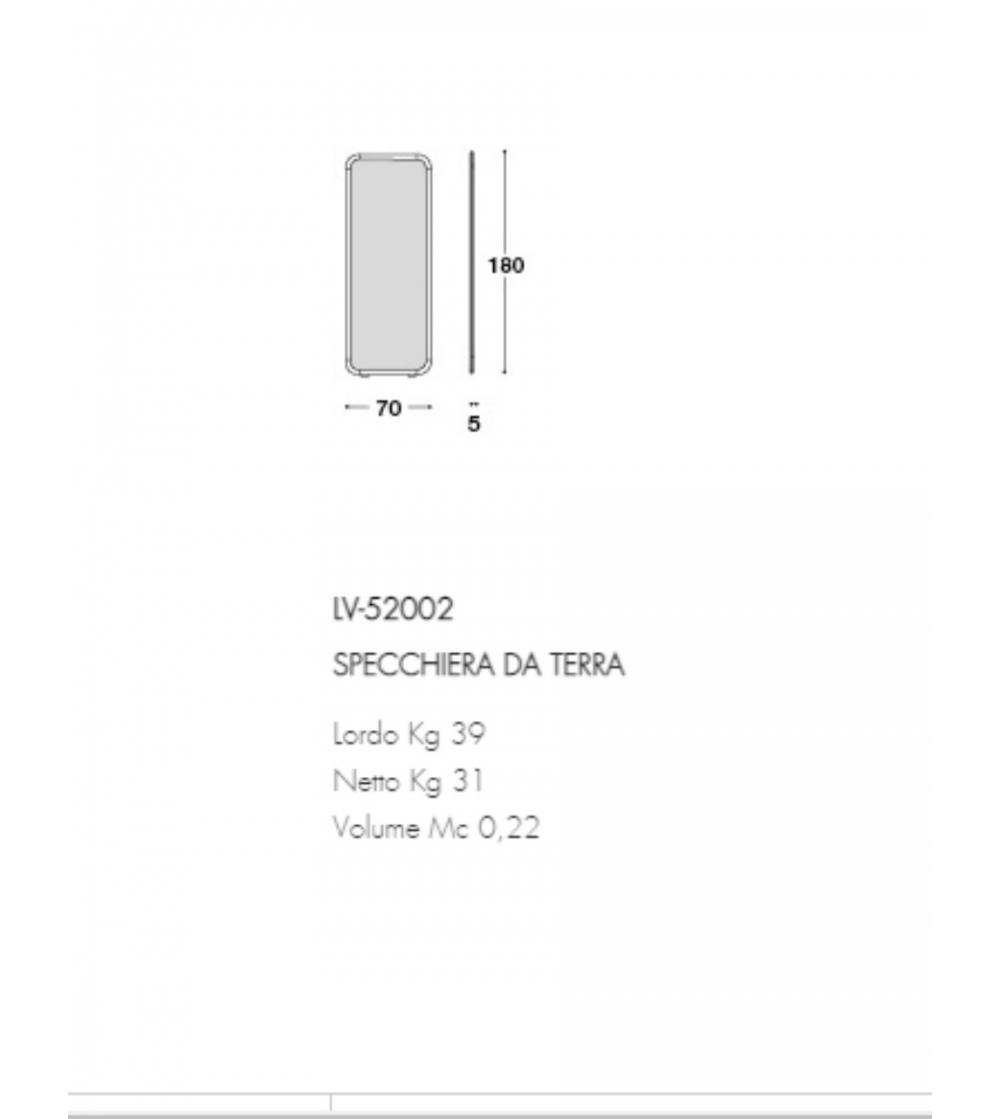 Espejo De Suelo Rectangular Marlene -...