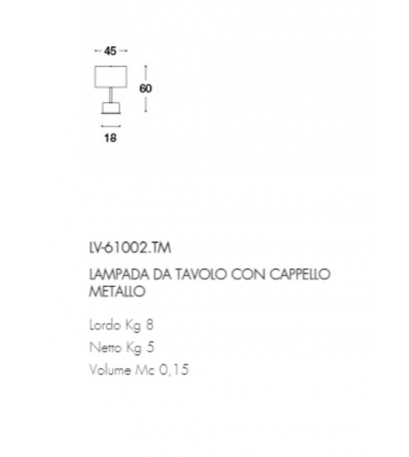 Lampada Da Tavolo Odo In Metallo - Luigi Volpi