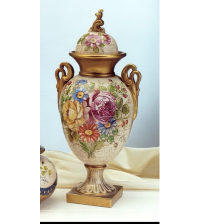 Potiche Ceramic 1309/2 Decoración Flores - Batignani...