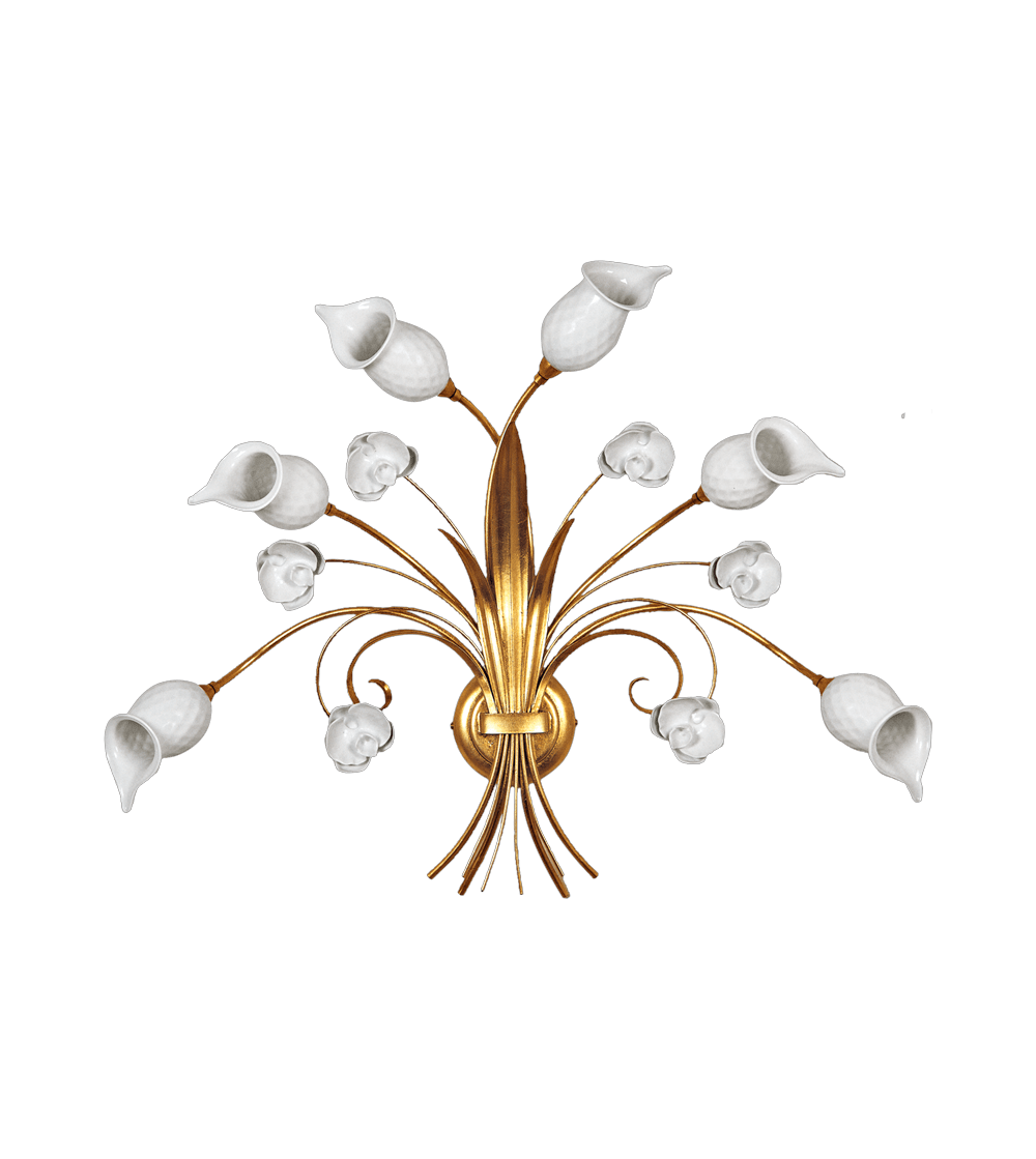 Lámpara de pared 6 luces 5323/6 Orchidea - Le Porcellane