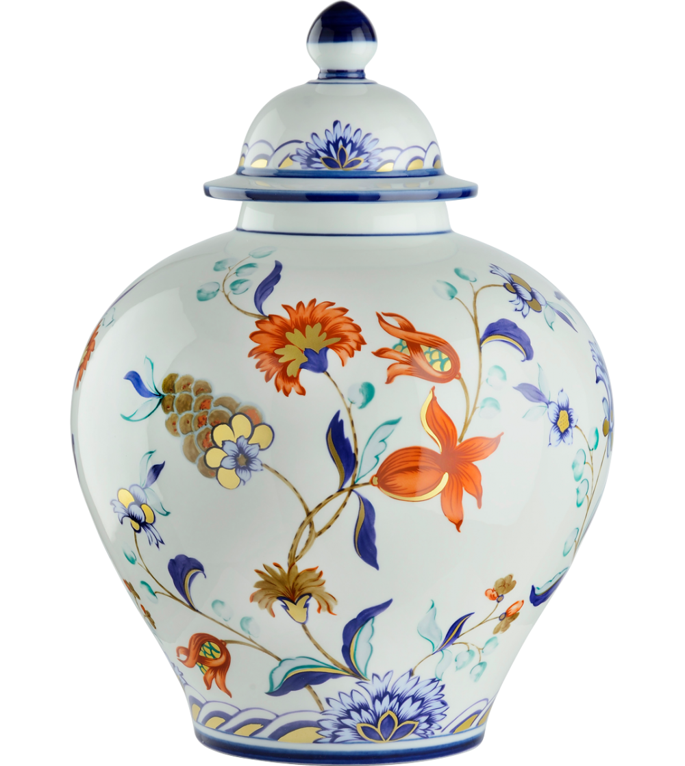 Polychrome Blumen 6210 Potiche - Le Porcellane