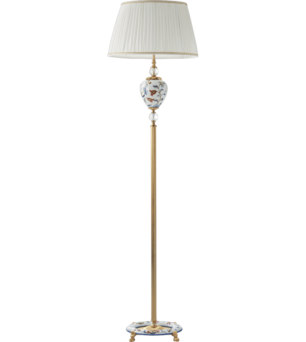 Polychrome Flowers Floor Lamp 5333 - Le Porcellane