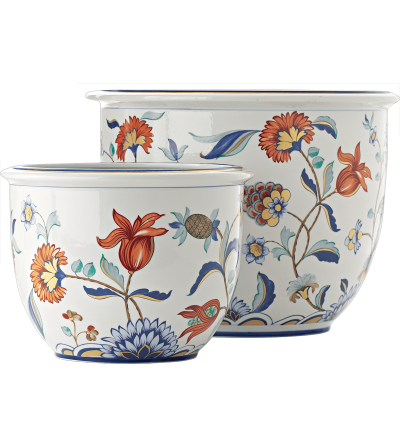 Polychrome flowers 5344 Cachepot - Le Porcellane 2