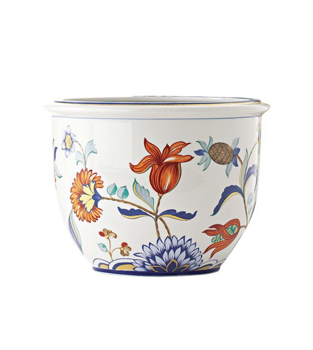 Cachepot Polychrome Blumen 5344 - Le Porcellane