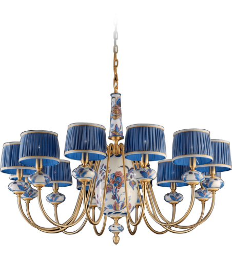 Lampadario 12 Luci Autunno 5682/12 - Le Porcellane