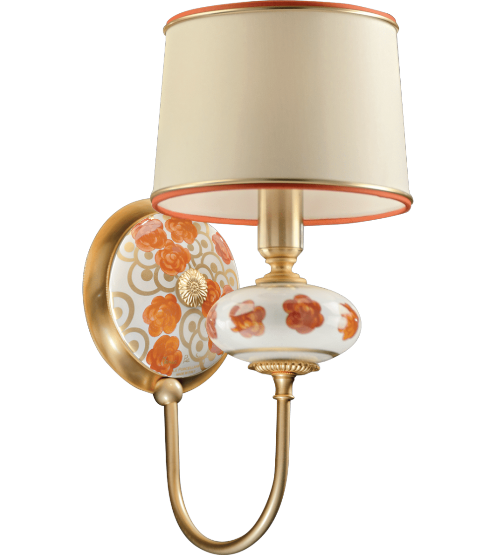 Applique 1 Luce 5774 Rose Rosse - Le Porcellane