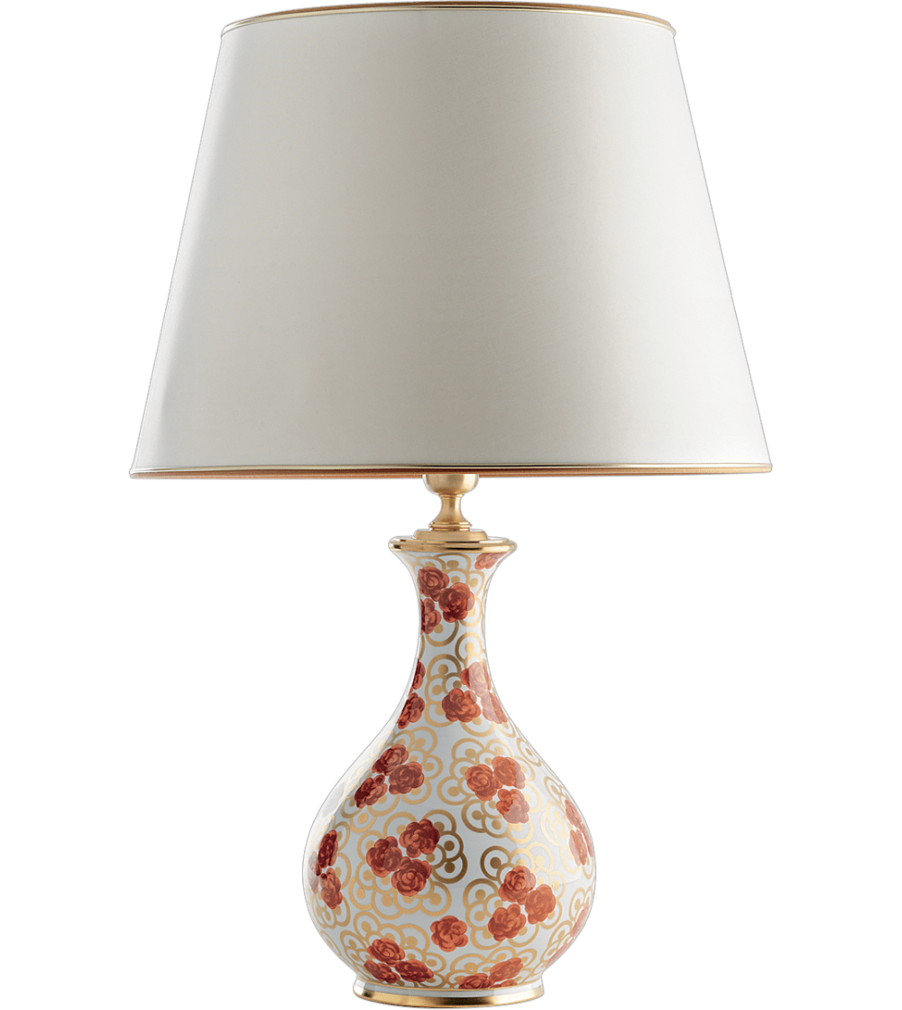 Table lamp 5477 Red roses - Le Porcellane