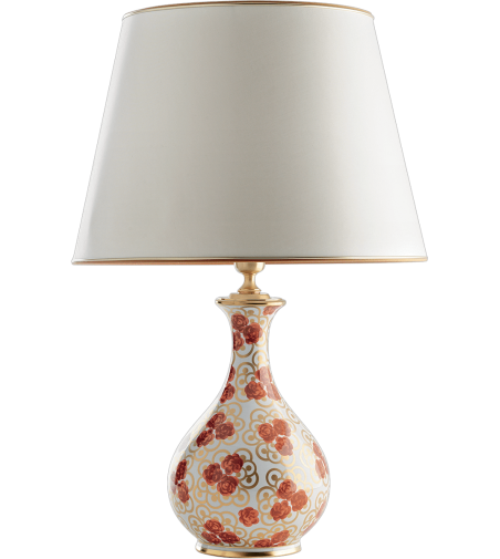 Table lamp 5477 Red roses - Le Porcellane