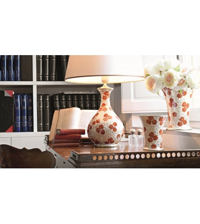 Lampe de table 5477 roses rouges - Le Porcellane 2