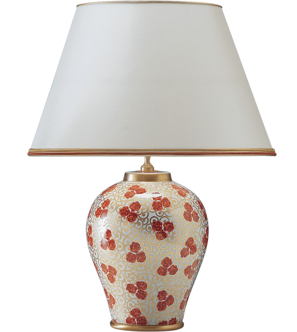 Lampe de table 4013 roses rouges - Le Porcellane